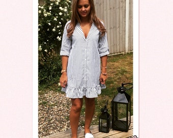 Women’s stripe shirt dress - M/L