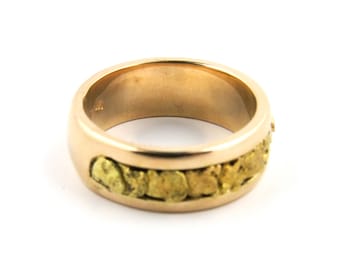 14K Rose Gold Yukon Gold Nugget Wedding Band // Mark Castagnoli MC (IUI)