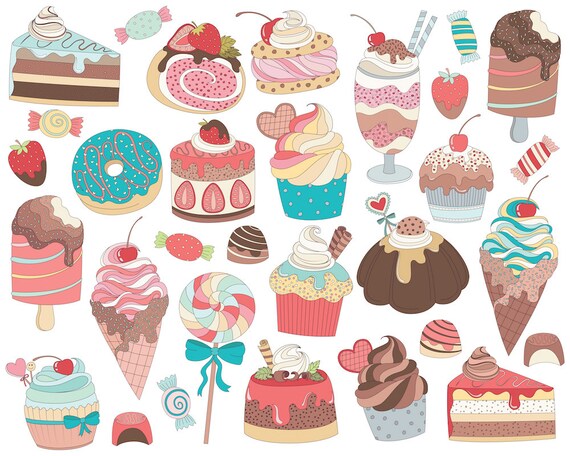 Cake Slice With Decorations Cartoon Image Cake Slice With Decorations Cartoon Image