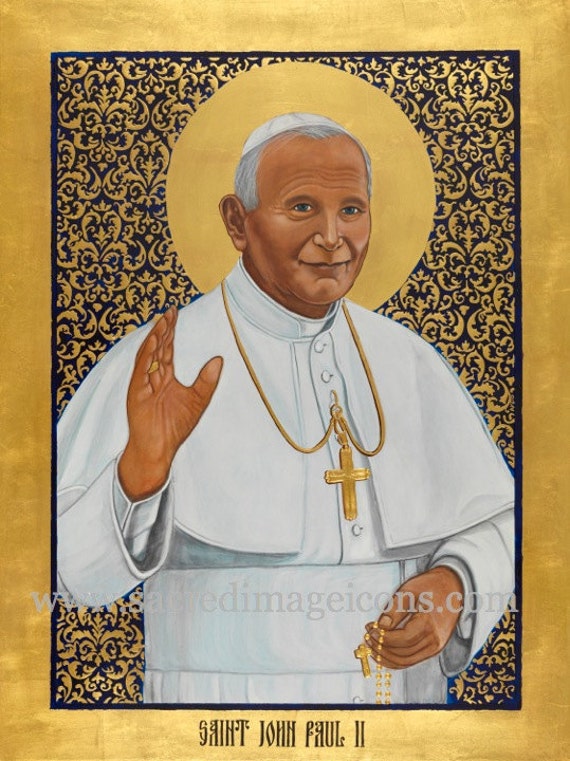 Saint John Paul II Ready to frame Print Catholic Art 8x10