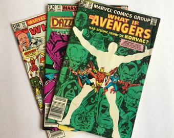 Marvel Comics What If Vol 1 Comic Book Lot Issue 32 33 34 VF Condition 1982 Marvel Comics What If Vol 1 Comic Book Lot Issue 32 33 34 VF Condition 1982