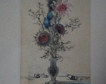 Nice framed coloured lithography signed and numbered