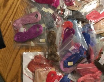 Assortment of floss in bags