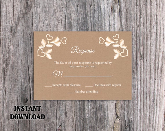 diy lace wedding rsvp template editable word file instant rsvp template microsoft word