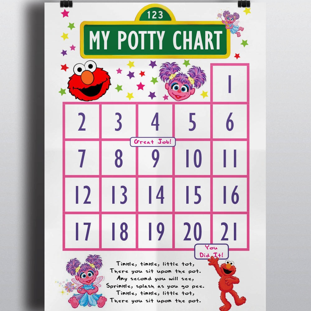 sesame street potty chart