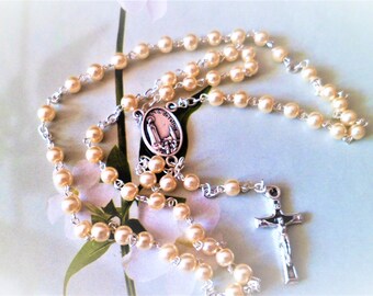 Chaplet Rosary Virgin of Fatima 33 cm ivory