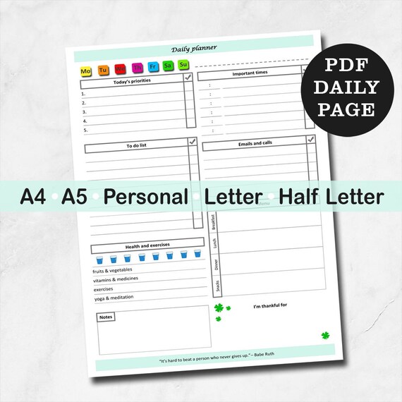 personal daily planners
