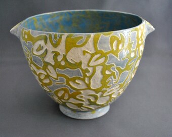 Shade Patterns - Handmade ceramic bowl, small stoneware pottery bowl, small ceramic bowl, sgraffito, hand carved, home decor, gift idea, art