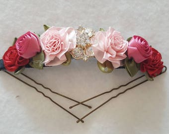 Lulu's Favorite Ballet Bun Pin, Bunflowers, Bunpin,Bunholder, Bunwrap, Floral Wreath, Lulusballetwraps , Floral Garland