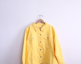 Bold Yellow 90s Denim Jacket