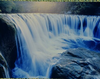 FREE SHIPPING - waterfall landscape aluminum print 12x18- wall decor