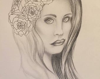 Lana Del Rey drawing art print