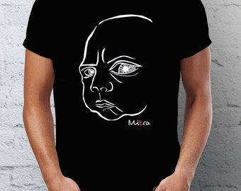 Funny grumpy baby face Tshirt black