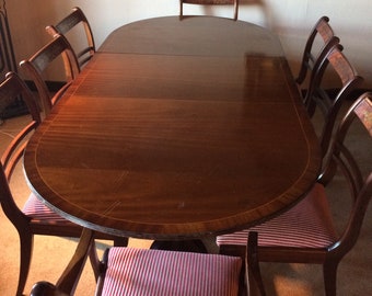 Vintage table and 8 chairs