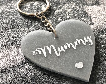 Mummy Keyring ~ Mummy Gift ~ Mum Keyring ~ Gifs For Mum ~ Mum Gift ~ Glitter Keyring ~ Mother Keyring ~ Mother's Day Gift ~ Rose Gold