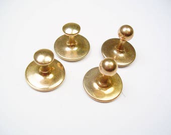 Antique Tuxedo Studs mixed Lot of 4 Collar Buttons Mother of Pearl Formal Wear Wedding Jewelry Tuxedo Accessory