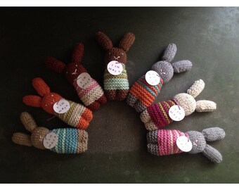 Hand Knit Baby Bunny - Made To Order - Stuffed Animal