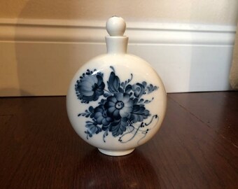 Royal Copenhagen Vintage Blue Flower Perfume Bottle