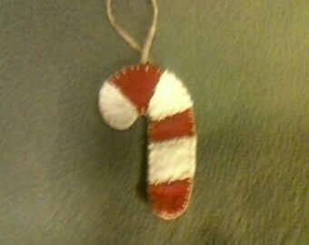 felt candy cane ornament