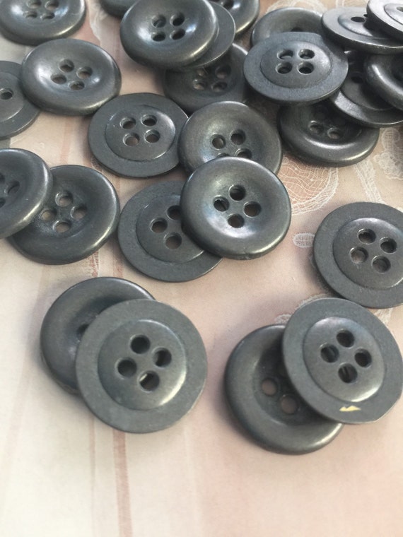 bulk 13 metal buttons rustic buttons 4 holes metal buttons