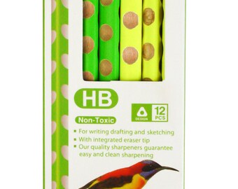 Colourful HB Writing Pencils Set of 12