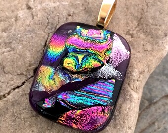SALE Dichroic Glass Pendant - Studio Clearance