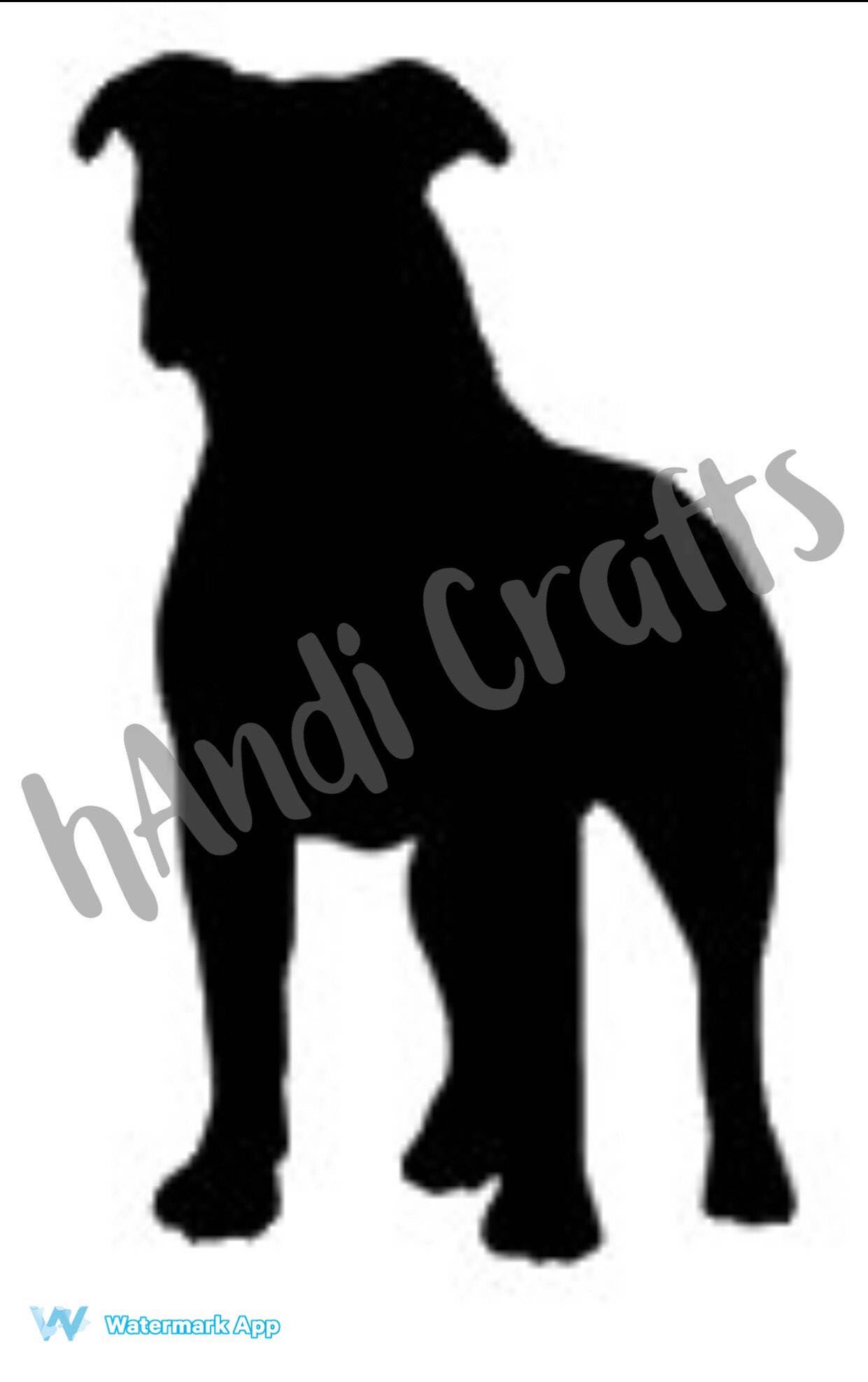 Download Pitbull Dog Silhouette SVG Design File Silhouette Cameo Cricut
