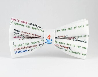 Mens Bow tie Programmer Bow Tie Unique BowTies Handmade Bow Tie Java Bow Tie Coder Bow Tie Geek bow tie Nerd tie Programmer Tie It guy gift