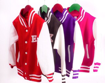 Varsity jacket / Kids Personalised Varsity Jacket / kids letter man jacket / team wear / dance wear