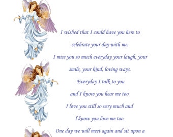 On I Love In Memory Mothers Day Card