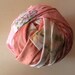 Pink and White Ball of Fabric Strips for Rag Rugs or Crochet