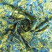 Half Metre of A New Leaf Fabric by Mitzi Powers for Benartex- Blue and Green Leaves for Patchwork and Quilting