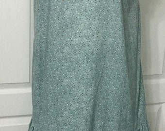 Sassy Rags green polka dot print ruffle slip dress