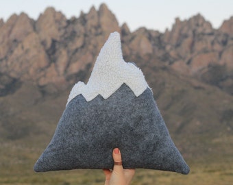 Original Organ Mountain Pillow, Snowy Mountain Pillows, Home Decor, Nursery, Adventure, Soft Mountains, Mountains, Kids Toy, Play