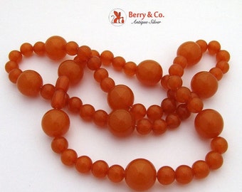 SaLe! sALe! Retro Pressed Amber Bead Necklace