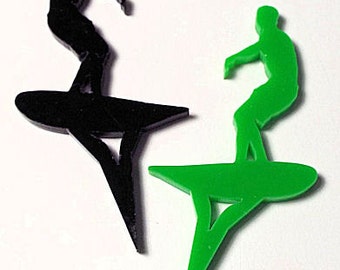 Surfer Cake Topper From 50mm to 250mm Plus 30mm Spike You choose colour, FREE SHIPPING