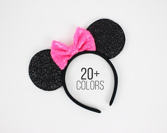 Disney ears | Minnie Mouse ears | Minnie ears headband | Disneyland ears | Mickey Mouse ears | Rose Gold Minnie ears | Choose color
