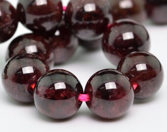6MM Garnet Beads Grade AA Natural Gemstone Half Strand Round Loose Beads 7.5" BULK LOT 1,3,5,10 and 50 (100616h-300)