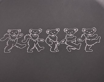 Grateful Dead Dancing Bears Lineup Outline Vinyl Sticker