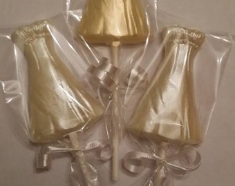 Wedding dress chocolate lollipop