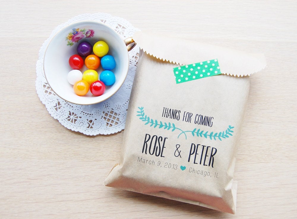 50 Candy Buffet Bags Wedding Favor Bags Candy Treat Bags
