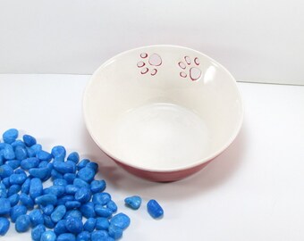 Cat food bowl, Pet feeding, Animal lover gift, Ceramic pet bowl, Pet dish, Feeding bowl, Cat bowl, Food dish, Pet gift, Cat dish, Red dish