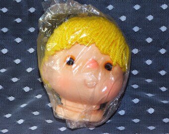 Vintage Small 4" Blonde Ponytail Doll Head/Hands Set