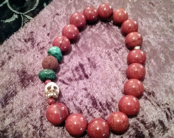 Natural Gemstone Aromatherapy Bracelets Lava and Jasper
