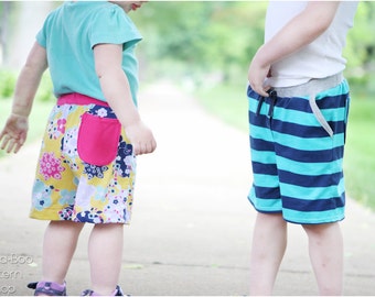 Coastal Craze Baggies: Boys Shorts Pattern, Girls Shorts Pattern, Baby Shorts Pattern