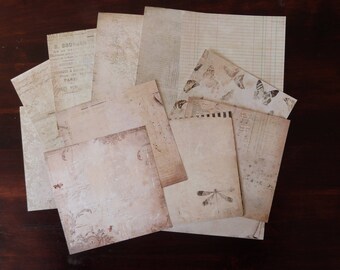 Assortment of fancy for scrapbooking paper, vintage