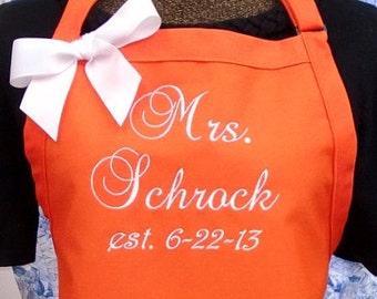 Personalized Apron Gourmet Chef Style Longer Length
