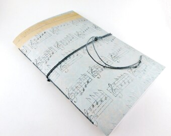 Music Paper Notebook, Handbound Staff Paper Notebook, Music Writing Journal, Music Notebook, Song Notebook, Musicians Gift