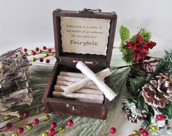 Disney Christmas Gift, Romantic Disney Movie Love Quotes in Wood Treasure Chest, Disney Birthday, Disney Anniversary, Disney Love Quotes