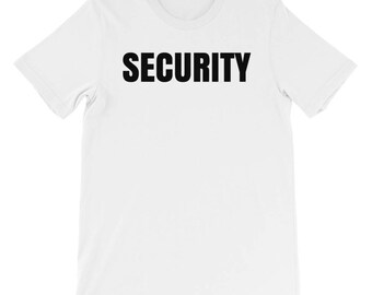 Security Black Font Short-Sleeve Unisex T-Shirt